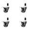 Service Caster 3'' Semi Steel Swivel 1-3/8'' Expanding Stem Caster Set Total Lock Brake, 4PK SCC-EXTTL20S314-SSS-138-4 - alternate 1